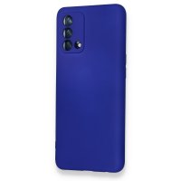 Newface Oppo A74 4G Kılıf Nano içi Kadife  Silikon - Koyu Mavi