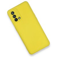 Newface Oppo A74 4G Kılıf Nano içi Kadife Silikon - Sarı
