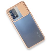 Newface Oppo A74 4G Kılıf Palm Buzlu Kamera Sürgülü Silikon - Pembe