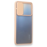 Newface Oppo A74 4G Kılıf Palm Buzlu Kamera Sürgülü Silikon - Pembe