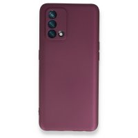 Newface Oppo A74 4G Kılıf First Silikon - Mürdüm