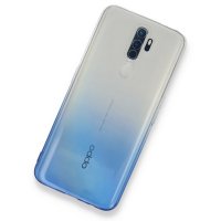 Newface Oppo A5 2020 Kılıf Lüx Çift Renkli Silikon - Mavi