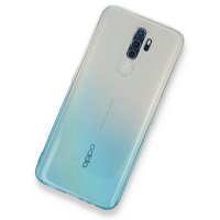 Newface Oppo A9 2020 Kılıf Lüx Çift Renkli Silikon - Turkuaz