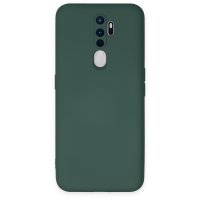 Newface Oppo A9 2020 Kılıf Nano içi Kadife  Silikon - Koyu Yeşil