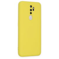 Newface Oppo A9 2020 Kılıf Nano içi Kadife Silikon - Sarı