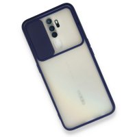 Newface Oppo A9 2020 Kılıf Palm Buzlu Kamera Sürgülü Silikon - Lacivert