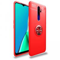 Newface Oppo A9 2020 Kılıf Range Yüzüklü Silikon - Kırmızı