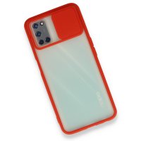 Newface Oppo A92 Kılıf Palm Buzlu Kamera Sürgülü Silikon - Kırmızı