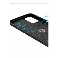Newface Oppo A92 Kılıf Range Yüzüklü Silikon - Siyah-Mavi