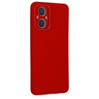 Newface Oppo Reno 7 Lite Kılıf Lansman Glass Kapak - Kırmızı