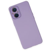 Newface Oppo Reno 7 Lite Kılıf Lansman Glass Kapak - Lila