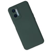 Newface Oppo A96 Kılıf Nano içi Kadife Silikon - Koyu Yeşil