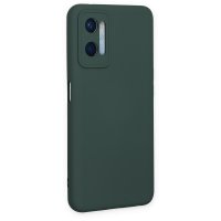 Newface Oppo A96 Kılıf Nano içi Kadife Silikon - Koyu Yeşil