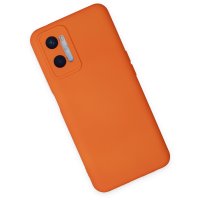Newface Oppo A96 Kılıf Nano içi Kadife Silikon - Turuncu