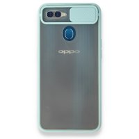 Newface Oppo AX7 Kılıf Palm Buzlu Kamera Sürgülü Silikon - Turkuaz