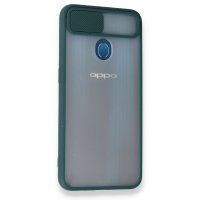 Newface Oppo AX7 Kılıf Palm Buzlu Kamera Sürgülü Silikon - Yeşil