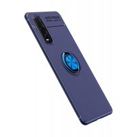 Newface Oppo Find X2 Kılıf Range Yüzüklü Silikon - Mavi