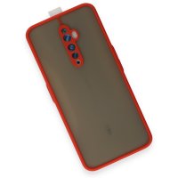 Newface Oppo Reno 2Z Kılıf Montreal Silikon Kapak - Kırmızı