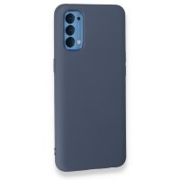Newface Oppo Reno 4 Kılıf Nano içi Kadife Silikon - Gri