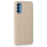 Newface Oppo Reno 4 Kılıf Nano içi Kadife Silikon - Pudra