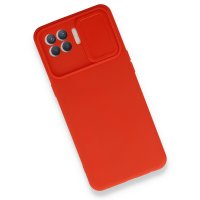 Newface Oppo Reno 4 Lite Kılıf Color Lens Silikon - Kırmızı