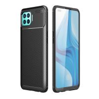 Newface Oppo Reno 4 Lite Kılıf Auto Focus Karbon Kapak - Siyah