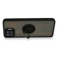 Newface Oppo Reno 4 Lite Kılıf Montreal Yüzüklü Silikon Kapak - Siyah