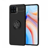 Newface Oppo Reno 4 Lite Kılıf Range Yüzüklü Silikon - Siyah
