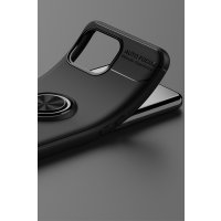 Newface Oppo Reno 4 Lite Kılıf Range Yüzüklü Silikon - Siyah