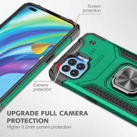 Newface Oppo Reno 4 Lite Kılıf Zegna Yüzüklü Silikon Kapak - Koyu Yeşil