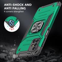 Newface Oppo Reno 4 Lite Kılıf Zegna Yüzüklü Silikon Kapak - Koyu Yeşil
