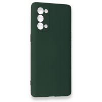 Newface Oppo Reno 5 Pro Kılıf Nano içi Kadife Silikon - Koyu Yeşil