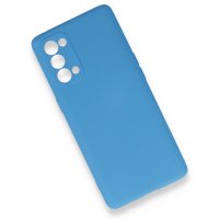 Newface Oppo Reno 5 Kılıf Nano içi Kadife Silikon - Mavi