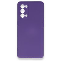 Newface Oppo Reno 5 Kılıf Nano içi Kadife Silikon - Mor