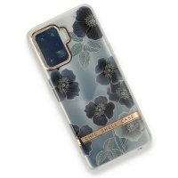 Newface Oppo Reno 5 Lite Kılıf Çiçekli Silikon - Mor