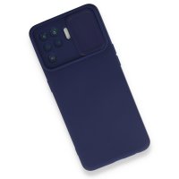 Newface Oppo Reno 5 Lite Kılıf Color Lens Silikon - Lacivert