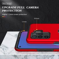Newface Oppo Reno 5 Lite Kılıf Elit Yüzüklü Kapak - Kırmızı