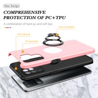 Newface Oppo Reno 5 Lite Kılıf Elit Yüzüklü Kapak - Pembe