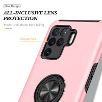 Newface Oppo Reno 5 Lite Kılıf Elit Yüzüklü Kapak - Pembe