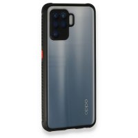 Newface Oppo Reno 5 Lite Kılıf Miami Şeffaf Silikon  - Siyah