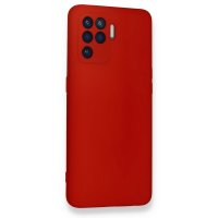 Newface Oppo Reno 5 Lite Kılıf Nano içi Kadife Silikon - Kırmızı