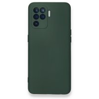 Newface Oppo Reno 5 Lite Kılıf Nano içi Kadife  Silikon - Koyu Yeşil