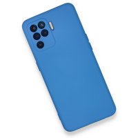 Newface Oppo Reno 5 Lite Kılıf Nano içi Kadife Silikon - Mavi