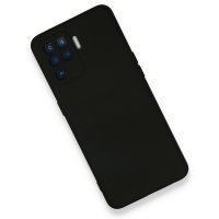 Newface Oppo Reno 5 Lite Kılıf Nano içi Kadife Silikon - Siyah