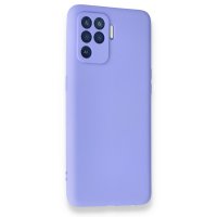 Newface Oppo Reno 5 Lite Kılıf First Silikon - Lila