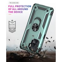 Newface Oppo Reno 5 Lite Kılıf Sofya Yüzüklü Silikon Kapak - Yeşil