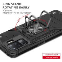 Newface Oppo Reno 5 Lite Kılıf Zegna Yüzüklü Silikon Kapak - Siyah