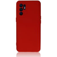 Newface Oppo Reno 6 Kılıf Nano içi Kadife  Silikon - Kırmızı