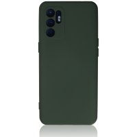 Newface Oppo Reno 6 Kılıf Nano içi Kadife  Silikon - Koyu Yeşil