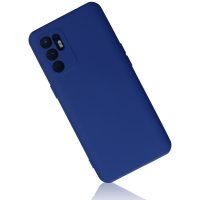 Newface Oppo Reno 6 Kılıf Nano içi Kadife Silikon - Mavi